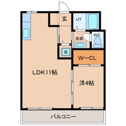 タウニーののがわの物件間取画像